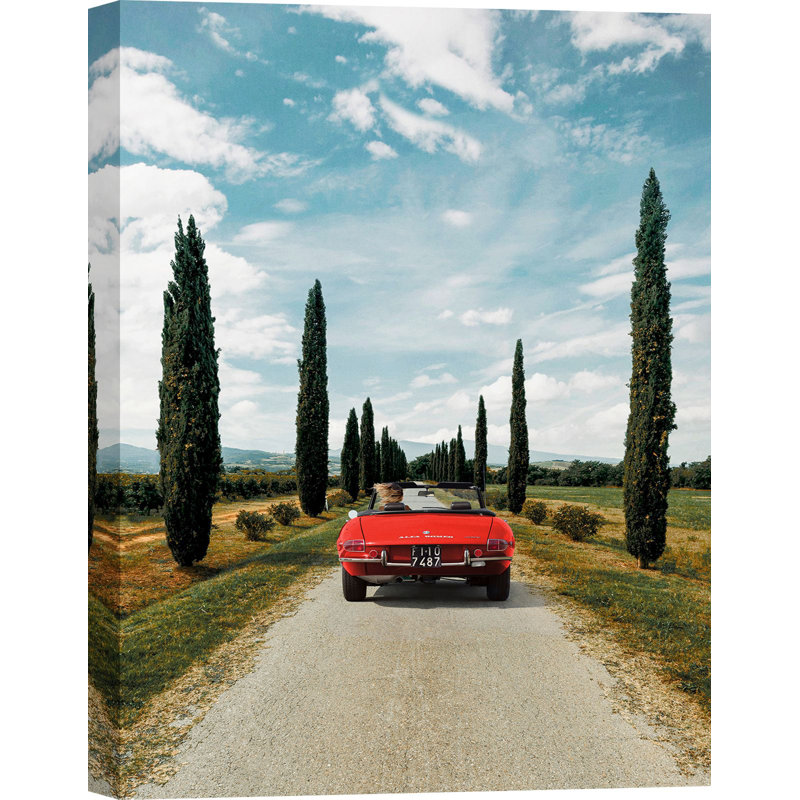 Sportscar In Tuscany - Wrapped Canvas Print, 100cm H x 70cm W x 4cm D