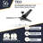 Teo 56" Indoor Outdoor Ceiling Fan with Pull Chain and Light Kit Included