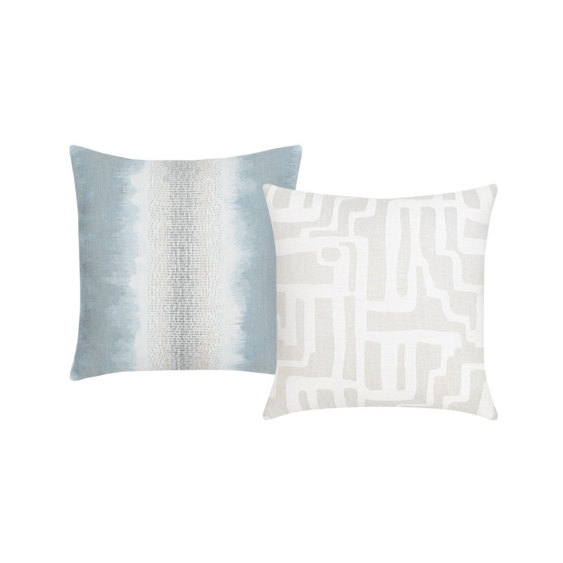 Sky Coordinated Set of 2 Indoor & Outdoor Throw Pillows, 2