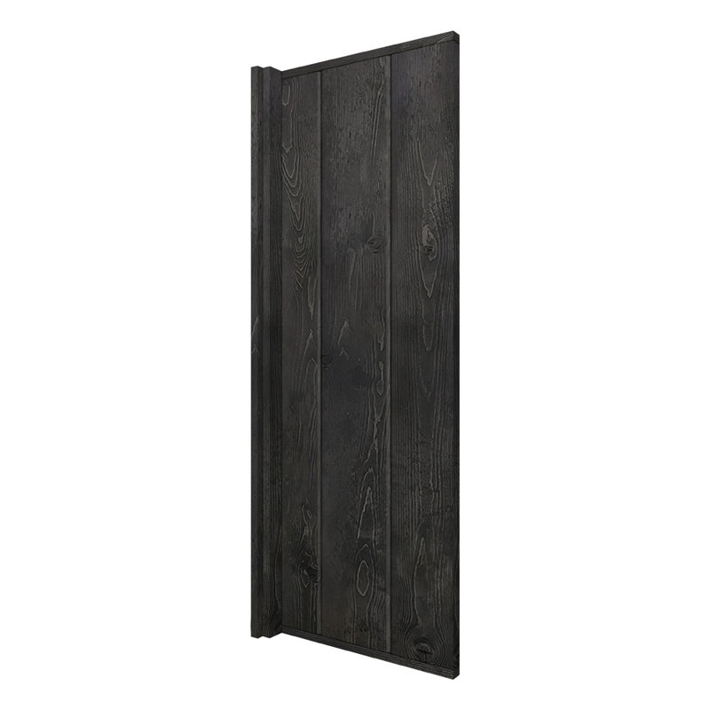Solid Pine Wood Bathroom Urinal Partition, Charcoal Black, 42" H x 12" W x 1.5" D