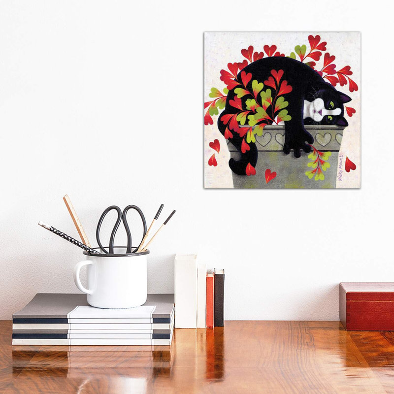 Love Pot by Vicky Mount - Wrapped Canvas Painting, 30.48 cm H x 30.48 cm W