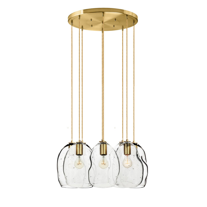 Bubble 8 - Light Chandelier, 100" H x 24" W x 24" D, Brass