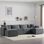 Canapé modulaire en chenille de 136 po avec siège large et large, ensemble de canapé en forme de U avec coussins doubles, canapé à 6 places avec repose-pieds mobile, mobilier d'intérieur surdimensionné