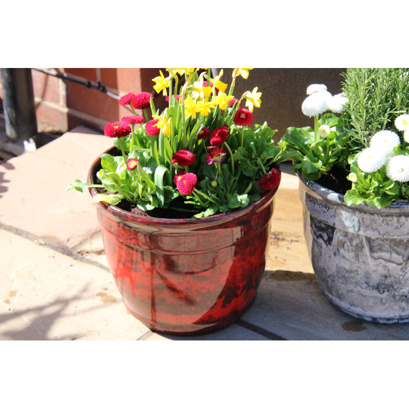 Kingsfield Pot Planter, Ruby Red