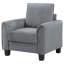 Fauteuil d'appoint rembourré à accoudoirs roulés gris Dixon