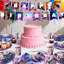 66 Pcs Spider Gwen Birthday Party Decoration Tableware Set,Spider Gwen Party Supplies Tableware