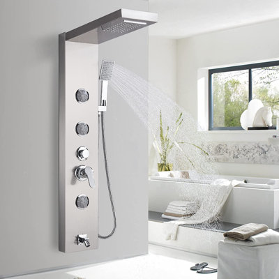 44.29'' Shower Panel with Fixed Shower Head