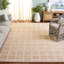 Pine Hand Tufted Wool/Cotton Geometric Area Rug in Orange / Ivory-1339685134