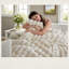 Ensembles de literie luxueux en fausse fourrure Ultrasoft, édredon ivoire pour la maison