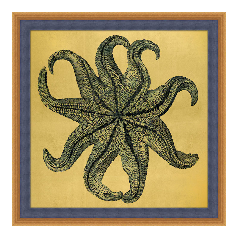 Gold Leaf Starfish 3 Print