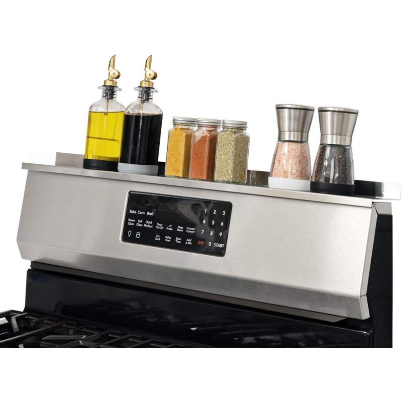 Tablette magnétique de 30 po pour cuisinière, étagère à épices, Acier Inoxydable