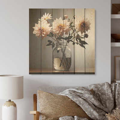 Mums Minimalism Dream Photo I - Mums Wood Art On Natural Pine Wood