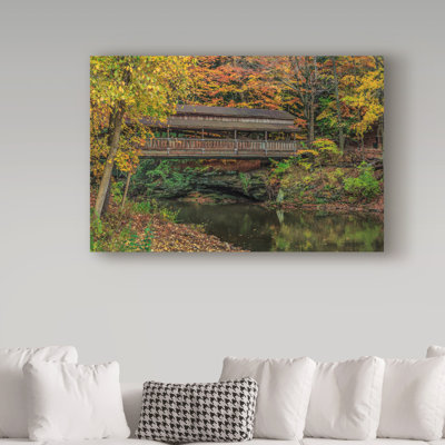 Fillmer «Mill Creek Covered Bridge 2», reproduction de photo sur toile tendue