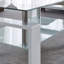 Table basse Artisan, plateau en verre trempé, pieds en acier inoxydable pour le salon, blanc-1524635758