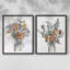 Arrangement floral aquarelle I - impression encadrée de qualité supérieure - prête à être accrochée - aucun clou requis - aucun clou requis-1802755572-1802755580