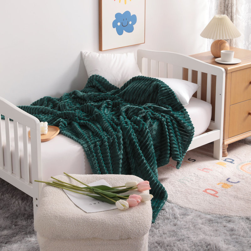Couverture en flanelle ultra-douce, Vert foncé
