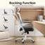 Fauteuil de bureau ergonomique en filet à haut dossier, appui-tête rotatif réglable et chaise de bureau de soutien lombaire vertical avec accoudoirs rabattables, fauteuil à bascule 90 ° à 120 ° pour salle de jeux de bureau-714370136-714370137