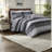 Premium Queen Microfiber Bedding Sets, Modern Black Stripe Home Comfort