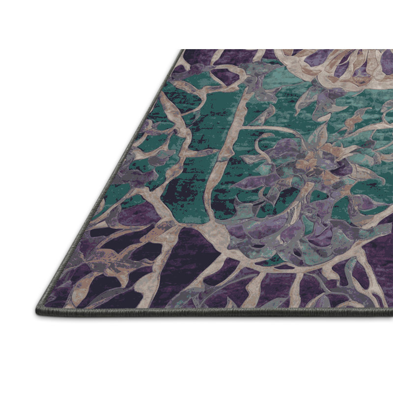 Tapis gris soyeux et moelleux, Rectangle 6 pi x 9 pi