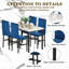 Ensemble repas 5 pièces avec chaises rembourrées en velours Janece-1408793366-1374108953