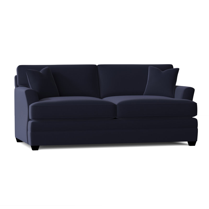 Harriss Upholstered 76'' Sofa, Canvas Navy Sunbrella® Canvas