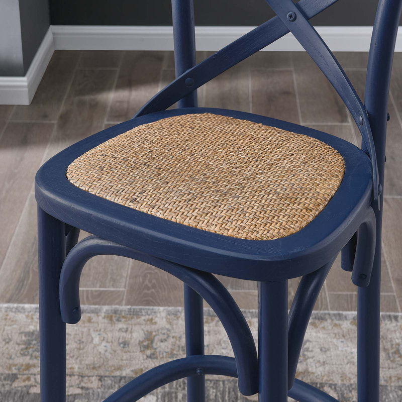 Modway Gear Stool, Blue, Bar Stool (30" Seat Height)