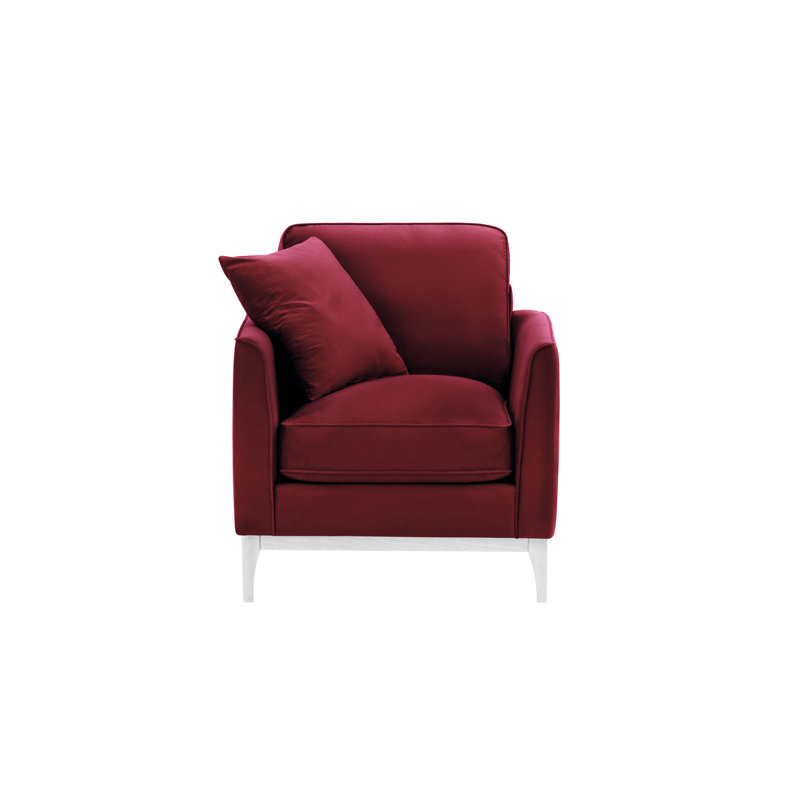Jaar Upholstered Armchair, White, Red