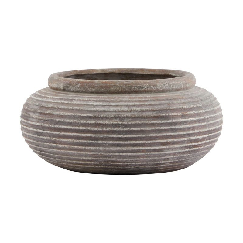 Marina Handmade Ceramic Pot Planter, Brown