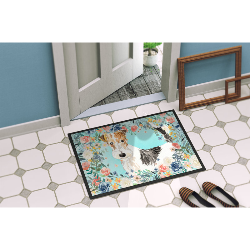 36 po x 24 po tapis de porte extérieur antidérapant Wimer, Fox-terrier