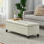 Banc de rangement/repose-pieds rembourré moderne Denali | Conception minimaliste avec rangement dissimulé et charnières à fermeture en douceur-32249974
