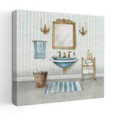 Vintage Charm Bath Set 2 Classic Vintage Abstract Wall Art