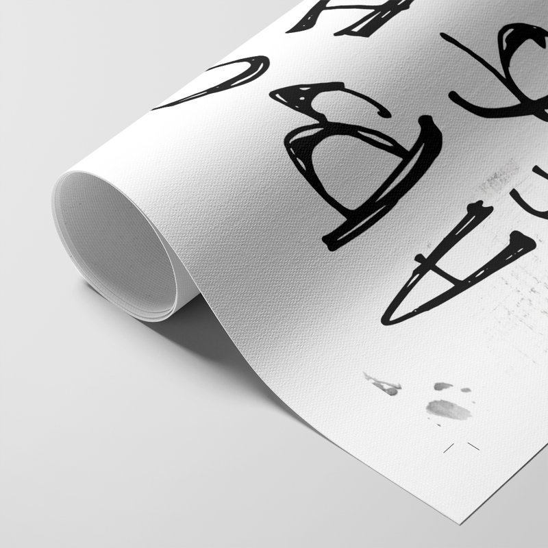 «Alphabet Love», impression sur toile seulement - non encadrée, H 12 po x l 8 po
