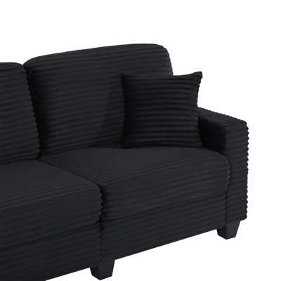 Canapé modulaire Canapé modulaire en L de 125,2 po avec repose-pieds mobile et poches de rangement latérales pour le salon