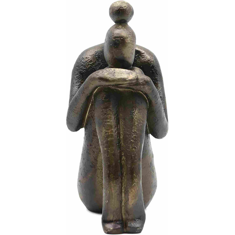 Unique Decorative Girl Thinker Bookends,1Pair/2Piece