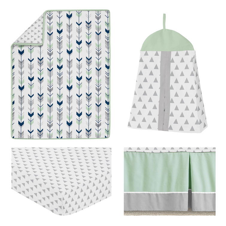 Mod Arrow 4 Piece Crib Bedding Set