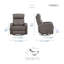 Fauteuil inclinable et oscillant pivotant en cuir fleur de qualité supérieure de 31,5 po avec pivot à 360 degrés Louis, mouvement doux et mousse enveloppée de Dacron-462848223