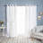 Fortuna Brockham Solid Tulle Overlay Room Darkening Grommet Curtain Panels-1636279434-1636324682
