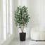 Adcock UV Protected Artificial Ficus Tree with Decorative Base, Faux Ficus Plant with Natural Trunk-1722551520-1722551526