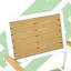Ensemble de mobilier de salle à manger d'extérieur, table de patio 5 pièces et chaises