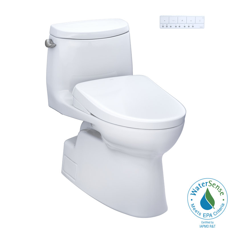 Carlyle® II 1.28 GPF Auto Flush Elongated Floor Mounted One-Piece Toilet (Seat Included)