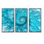 Turquoise spirale - 3 pièces, reproduction sur toile-852132281-852132285
