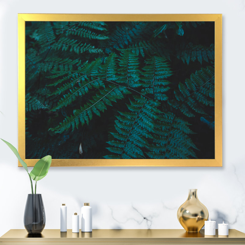 Brownies vert foncé - photographie sur toile, H 16 po x l 32 po, Cadre doré à coins fermés