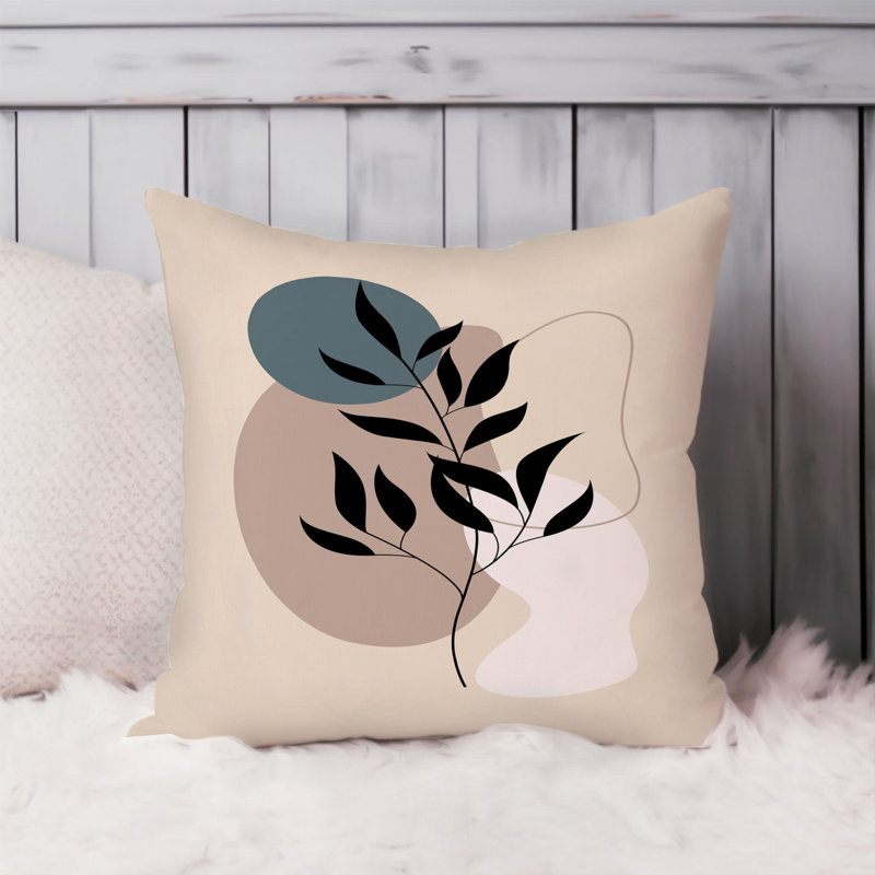 Botanical Boho Leaves Botanicals Leaf Boho Bohemian, 18"H x 18"W