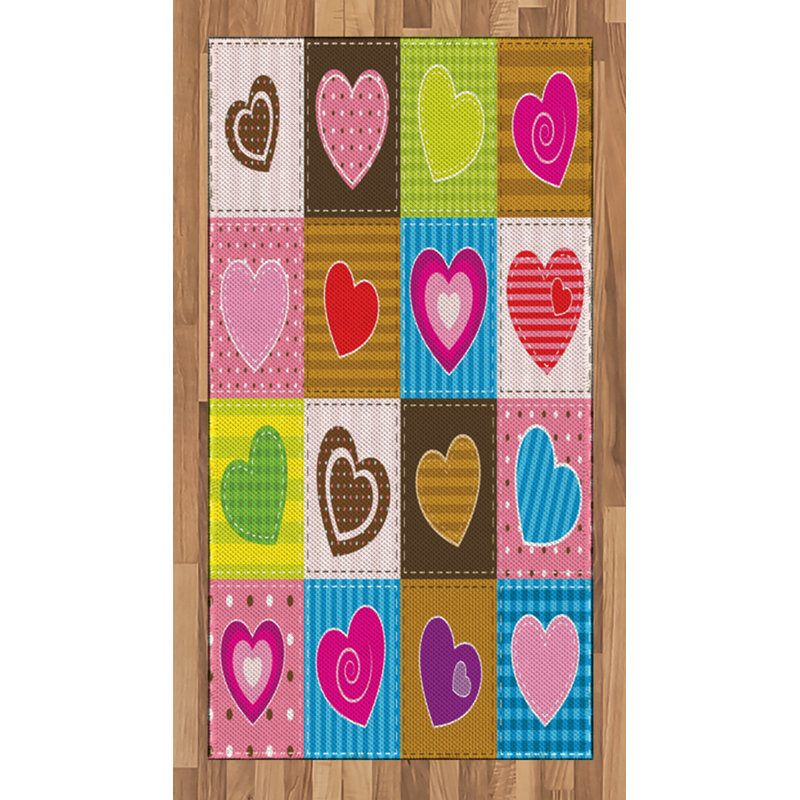 Romantic High Density Long Fiber Poly Threads Decorative Area Rug Carpet, Rectangle 2'7" x 5'