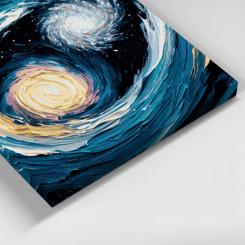 Art mural sur toile bleu, H 11 po x l 14 po