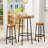 3 Piece Round Bar Table Set, Counter Height Dining Table Set For Farmhouse Restaurant Cafe, Kitchen