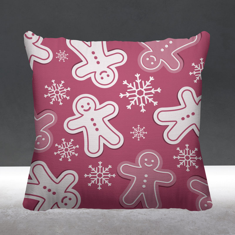 Coussin Holiday, L 17 po x H 17 po, Rose