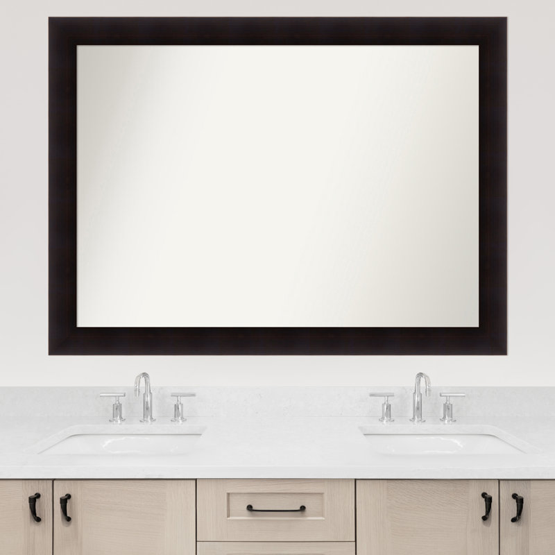 Miroir mural Jillissa, Rectangle, Noir, 36,75 po x 49,75 po