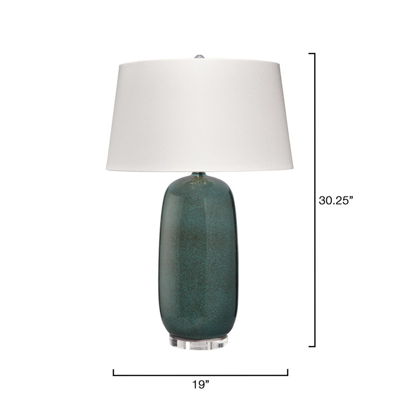 Balsam Ceramic Table Lamp, Teal