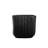 Ceramic Tall Oval Pot with Embossed Seamless Arrow Column Pattern Design Body and Bellied Bottom Base Matte Finish Black..10.50"x5.25"x10.00"H